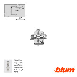 Extra por cambiar a bisagra blum
